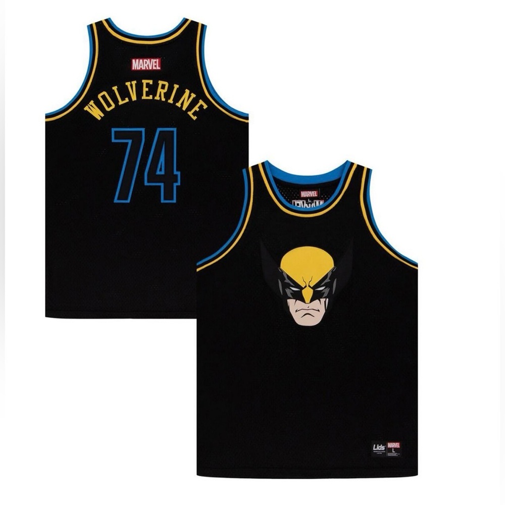 Marvel Wolverine Blackout men’s‎ Basketball Jersey #74 Lids Exclusive Size 2XL